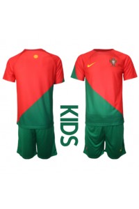 Fotbalové Dres Portugalsko Dětské Domácí Oblečení MS 2022 Krátký Rukáv (+ trenýrky)
